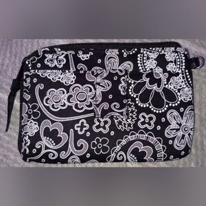 thirty-one Black and White Floral Wristlet